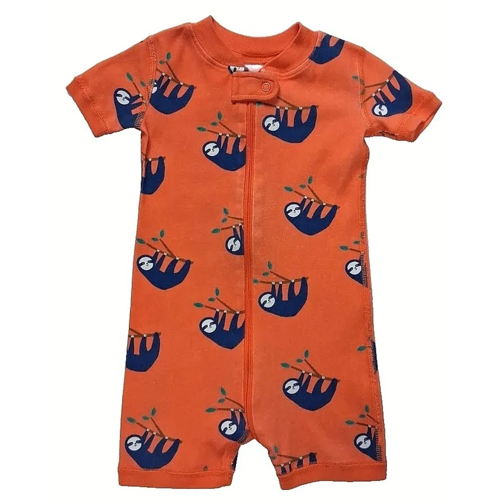 Hanna Andersson Boy 12 18 Mos Outfit Pajama Lot Orange Brown Flower Sloth Lot
